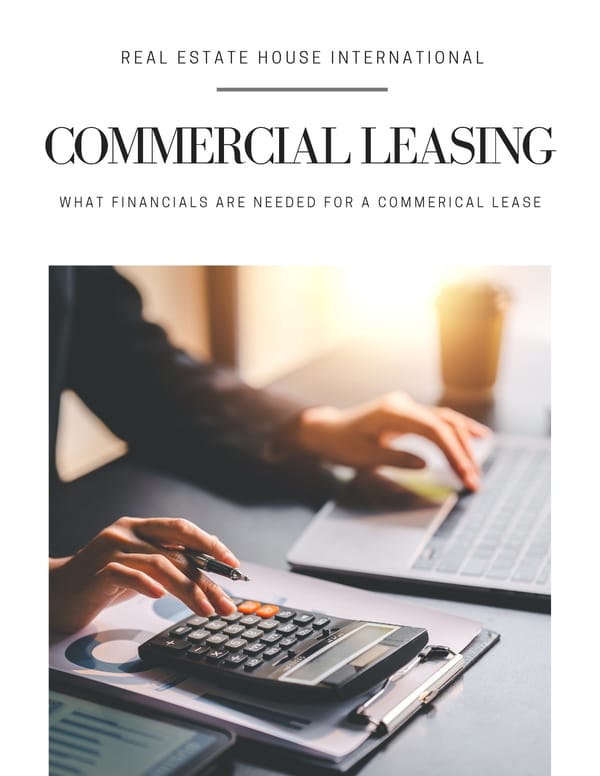 REHI Commercial Leasing & Financial Requirements - Page 1