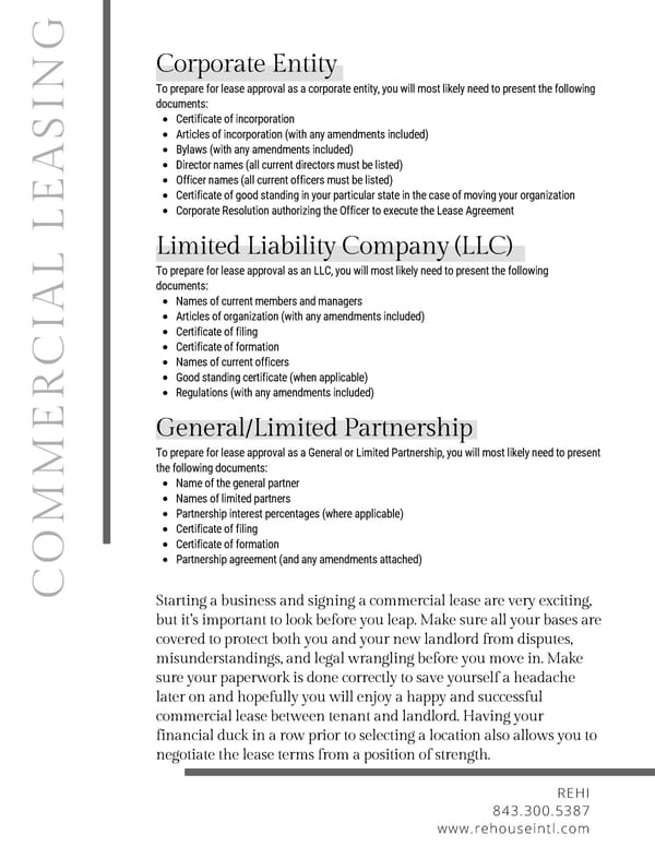 REHI Commercial Leasing & Financial Requirements - Page 4