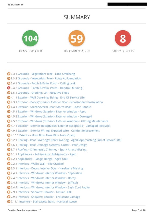 55 Elizabeth St - Full Home Inspection Report - Page 5